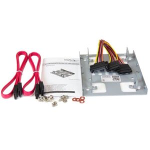 StarTech.com Bracket Adaptador Bandeja de Montaje 2 Unidades de Disco Duro HDD de 2,5" a Bahía de 3,5 Pulgadas StarTech.com Bracket Adaptador Bandeja de Montaje 2 Unidades de Disco Duro HDD de 2,5″ a Bahía de 3,5 Pulgadas