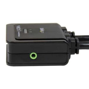 StarTech.com Conmutador Switch KVM 2 puertos HDMI USB Audio con Cables Integrados - 1080p