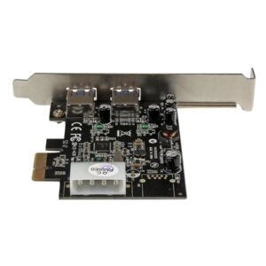 StarTech.com Adaptador Tarjeta Controladora PCI Express PCI-E 2 Puertos USB 3.0 con Alimentación Molex y UASP
