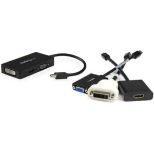 StarTech.com Adaptador Conversor de Mini DisplayPort a VGA DVI o HDMI – Convertidor A/V 3 en 1 para viajes