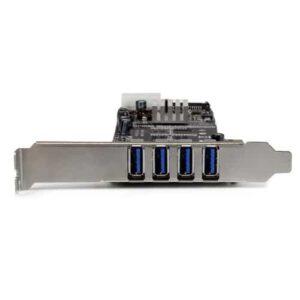 StarTech.com Adaptador Tarjeta PCI Express PCI-E 4 Puertos USB 3.0 UASP Bus Doble con Alimentación Molex SATA StarTech.com Adaptador Tarjeta PCI Express PCI-E 4 Puertos USB 3.0 UASP Bus Doble con Alimentación Molex SATA