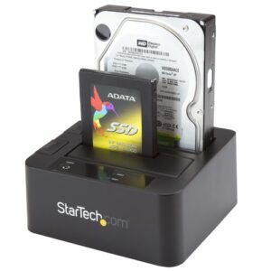StarTech.com Docking Station eSATA USB 3.0 con UASP de 2 Bahías para Disco Duro o SSD SATA de 2,5 o 3,5 Pulgadas StarTech.com Docking Station eSATA USB 3.0 con UASP de 2 Bahías para Disco Duro o SSD SATA de 2,5 o 3,5 Pulgadas