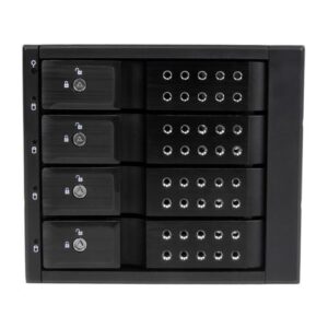 StarTech.com Rack Móvil Backplane con 4 Bahías Hot Swap de 3,5″ sin Bandeja SAS SATA – de Intercambio en Caliente