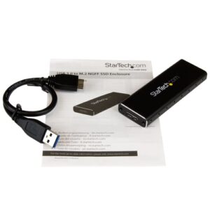 StarTech.com Adaptador SSD M.2 a USB 3.0 UASP con Carcasa Protectora – Conversor NGFF de Unidad SSD