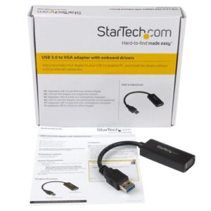 StarTech.com Adaptador Gráfico Conversor USB 3.0 a VGA con Controladores Incorporados - Cable Convertidor - 1920x1200 StarTech.com Adaptador Gráfico Conversor USB 3.0 a VGA con Controladores Incorporados – Cable Convertidor – 1920×1200