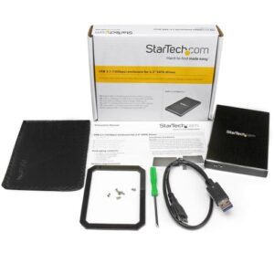 StarTech.com Caja USB 3.1 Gen 2 de 1 bahía de 2,5 pulgadas SATA III