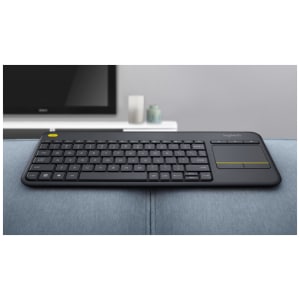 Logitech K400 Plus Tv teclado RF inalámbrico QWERTY Inglés Negro Logitech K400 Plus Tv teclado RF inalámbrico QWERTY Inglés Negro