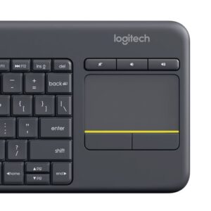 Logitech K400 Plus Tv teclado RF inalámbrico QWERTY Inglés Negro Logitech K400 Plus Tv teclado RF inalámbrico QWERTY Inglés Negro
