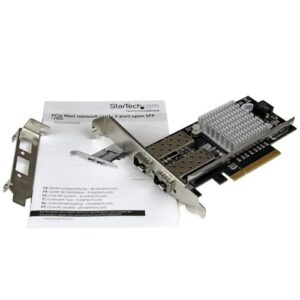 StarTech.com Tarjeta PCI Express de Red de Fibra de 10GB con 2 Puertos de SFP+ Abiertos