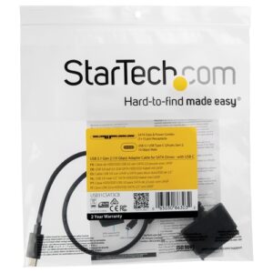 StarTech.com Cable Adaptador USB 3.1 (10 Gbps) a SATA para unidades de disco de 2,5 Pulgadas - USB-C StarTech.com Cable Adaptador USB 3.1 (10 Gbps) a SATA para unidades de disco de 2,5 Pulgadas – USB-C