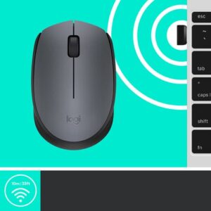 Logitech M170 Grey-K ratón Ambidextro RF inalámbrico Óptico 1000 DPI