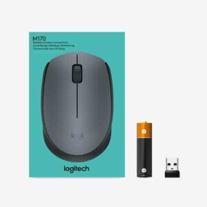 Logitech M170 Grey-K ratón Ambidextro RF inalámbrico Óptico 1000 DPI