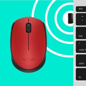 Logitech M171 Red-K ratón Ambidextro RF inalámbrico Óptico 1000 DPI