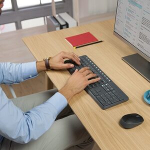 Logitech MK235 teclado Ratón incluido USB QWERTY Internacional de EE.UU. Gris