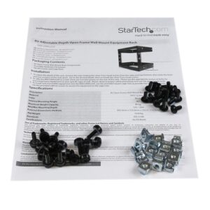 StarTech.com Rack de Acero Horizontal de Marco Abierto - 8U de 12 Pulgadas de Profundidad