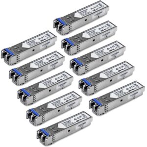 StarTech.com Paquete de 10 Módulos SFP Compatibles con Cisco GLC-LH-SMD - 1000BASE-LX/LH - Fibra Monomodo 1GbE - SFP Ethernet Gigabit 1Gb - LC - 10km - Cisco Firepower/ASR920/IE2000 DDM StarTech.com Paquete de 10 Módulos SFP Compatibles con Cisco GLC-LH-SMD – 1000BASE-LX/LH – Fibra Monomodo 1GbE – SFP Ethernet Gigabit 1Gb – LC – 10km – Cisco Firepower/ASR920/IE2000 DDM