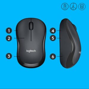 Logitech M220 Silent ratón Ambidextro RF inalámbrico Óptico 1000 DPI