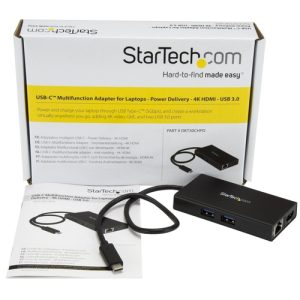 StarTech.com Adaptador Multipuertos USB-C - Docking Station Portátil USB-C 4K HDMI - con Entrega de Potencia de 60W - GbE - Hub 2x USB-A 3.0- Mini Dock Portátil USB Tipo C para Portátiles StarTech.com Adaptador Multipuertos USB-C - Docking Station Portátil USB-C 4K HDMI - con Entrega de Potencia de 60W - GbE - Hub 2x USB-A 3.0- Mini Dock Portátil USB Tipo C para Portátiles
