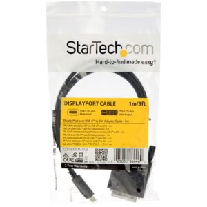 StarTech.com Cable de 1m USB-C a DVI - 1920 x 1200 - Negro StarTech.com Cable de 1m USB-C a DVI – 1920 x 1200 – Negro