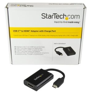 StarTech.com Adaptador USB-C a HDMI 4K con Entrega de Alimentación por USB - 60 Watts - Negro StarTech.com Adaptador USB-C a HDMI 4K con Entrega de Alimentación por USB – 60 Watts – Negro