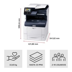 Xerox VersaLink Impresora C405 A4 35/35Ppm Copia/Impresión/Escaneado/Fax De Impresión A Dos Caras Con Contadores Ps3 Pcl5E/6 Y 2 Bandejas De 700 Hojas