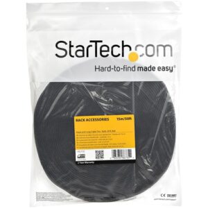 StarTech.com Gestionador de Cableado con Gancho y Bucle - Tiras de Gestión de Cables Autoadherentes - Bobina de 15m StarTech.com Gestionador de Cableado con Gancho y Bucle – Tiras de Gestión de Cables Autoadherentes – Bobina de 15m