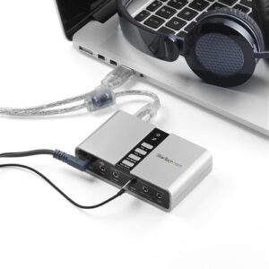 StarTech.com Tarjeta de Sonido 7,1 USB Externa Adaptador Conversor puerto SPDIF Audio Digital Óptico