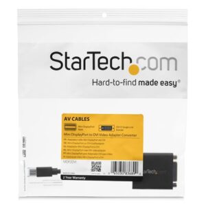 StarTech.com Adaptador Conversor de Vídeo Mini DisplayPort a DVI – Convertidor DP Pasivo – 1920×1200