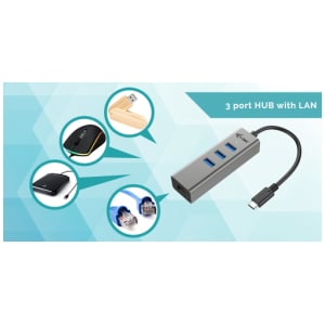 i-tec Metal USB-C HUB 3 Port + Gigabit Ethernet Adapter i-tec Metal USB-C HUB 3 Port + Gigabit Ethernet Adapter