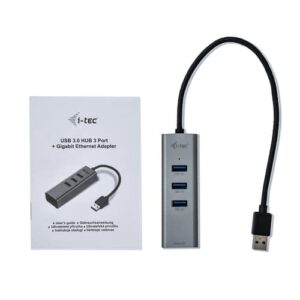 i-tec Metal USB 3.0 HUB 3 Port + Gigabit Ethernet Adapter i-tec Metal USB 3.0 HUB 3 Port + Gigabit Ethernet Adapter