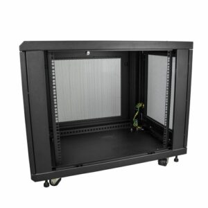 StarTech.com Armario Rack Servidores 12U con 4 Columnas – Profundidad Ajustable: 5cm a 76cm/2″ a 30″ – con Ruedas/Gestión de Cables/Estante/Cierre – Dell PowerEdge HP ProLiant ThinkServer