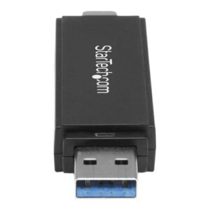 StarTech.com Lector Grabador USB 3.0 USB-C Tipo C y USB-A de Tarjetas de Memoria Flash SD Micro SD Alimentado por USB StarTech.com Lector Grabador USB 3.0 USB-C Tipo C y USB-A de Tarjetas de Memoria Flash SD Micro SD Alimentado por USB