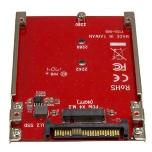 StarTech.com Tarjeta Adaptador PCI Express M.2 a U.2 SFF8639 para SSD NVMe M.2 – Conversor para SSD M.2 – Tarjeta Anfitrión para SSD M.2