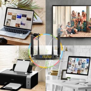 Zyxel NBG6604 router inalámbrico Ethernet rápido Doble banda (2,4 GHz / 5 GHz) 4G Negro, Blanco