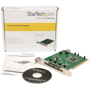 StarTech.com Adaptador Tarjeta PCI USB 2.0 de Alta Velocidad 7 Puertos - 4 Externos y 3 Internos StarTech.com Adaptador Tarjeta PCI USB 2.0 de Alta Velocidad 7 Puertos - 4 Externos y 3 Internos