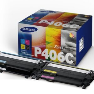 Samsung Paquete de 4 cartuchos de tóner negro/cian/magenta/amarillo CLT-P406C