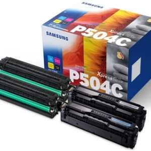 Samsung Paquete de 4 cartuchos de tóner negro/cian/magenta/amarillo CLT-P504C