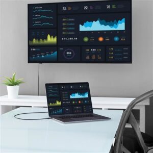 StarTech.com Cable Adaptador de 2m USB-C a HDMI 4K 60Hz – Negro – Cable USB Tipo C a HDMI – Cable Conversor de Vídeo USBC