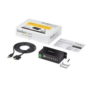 StarTech.com Hub Industrial de 7 Puertos USB 2.0 con Protección Antiestática ESD y Protección de Picos de 350W