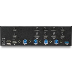 StarTech.com Switch Conmutador KVM de 4 Puertos HDMI - 4K de 30Hz - de Pantalla Doble