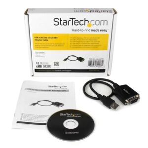 StarTech.com Cable 0,3m USB a Puerto Serie Serial RS232 DB9 con Retención del Puerto de Asignación COM StarTech.com Cable 0,3m USB a Puerto Serie Serial RS232 DB9 con Retención del Puerto de Asignación COM
