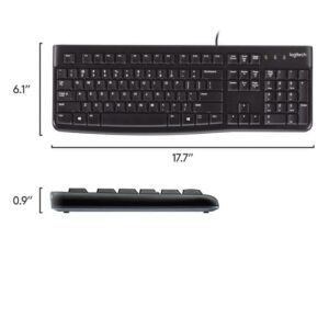 Logitech K120 Corded Keyboard teclado USB AZERTY Belga Negro Logitech K120 Corded Keyboard teclado USB AZERTY Belga Negro