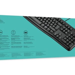 Logitech K120 Corded Keyboard teclado USB AZERTY Belga Negro Logitech K120 Corded Keyboard teclado USB AZERTY Belga Negro