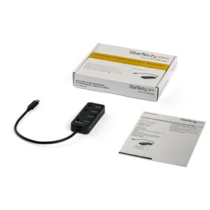 StarTech.com Hub Ladrón USB C de 4 Puertos - Concentrador USB TipoC a 4 Puertos USB A con Interruptores Individuales de Encendido/Apagado - USB 3.1/3.2 Gen 1 SuperSpeed de 5Gbps - Alimentado por el Bus USB - Portátil - con Cable Incorporado de 25cm StarTech.com Hub Ladrón USB C de 4 Puertos - Concentrador USB TipoC a 4 Puertos USB A con Interruptores Individuales de Encendido/Apagado - USB 3.1/3.2 Gen 1 SuperSpeed de 5Gbps - Alimentado por el Bus USB - Portátil - con Cable Incorporado de 25cm