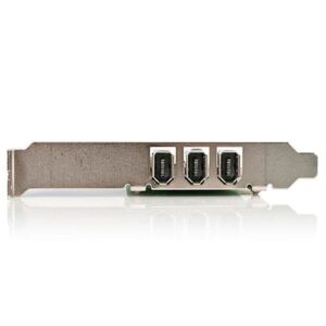 StarTech.com Adaptador Tarjeta Controladora FireWire 400 PCI 4 Puertos FW 6 Pin Chipset TI – IEEE 1394a
