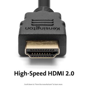 Kensington Cable HDMI de alta velocidad con Ethernet, 1,8 m Kensington Cable HDMI de alta velocidad con Ethernet, 1,8 m