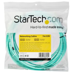 StarTech.com Cable de 7m de Fibra Óptica Multimodo Dúplex 50/125 LC a LC - Aqua - OM4 - LSZH StarTech.com Cable de 7m de Fibra Óptica Multimodo Dúplex 50/125 LC a LC – Aqua – OM4 – LSZH