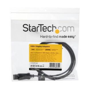 StarTech.com CDP2DP146B adaptador de cable de vídeo 1,8 m USB Tipo C DisplayPort Negro StarTech.com CDP2DP146B adaptador de cable de vídeo 1,8 m USB Tipo C DisplayPort Negro