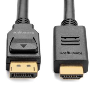Kensington Cable unidireccional pasivo DisplayPort 1.2 (M) a HDMI (M), 1,8 m Kensington Cable unidireccional pasivo DisplayPort 1.2 (M) a HDMI (M), 1,8 m
