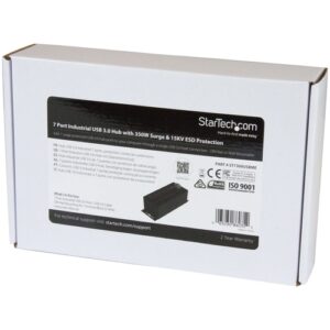 StarTech.com Hub Concentrador Ladrón USB 3.0 de 7 Puertos con Adaptador de Alimentación Externo - con Protección ESD de 350W StarTech.com Hub Concentrador Ladrón USB 3.0 de 7 Puertos con Adaptador de Alimentación Externo - con Protección ESD de 350W